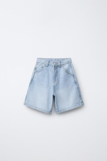 BERMUDA CARPENTER ETIQUETA - Azul de Zara