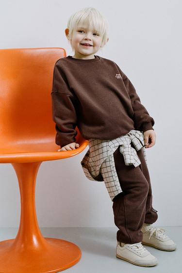 LABEL JOGGING TROUSERS - Brown by Zara