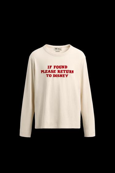 SLOGAN T-SHIRT HARRY LAMBERT FOR ZARA X DISNEY - Ecru by Zara