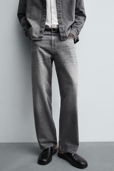 STRAIGHT-LEG JEANS - Grey by Zara - Image 4