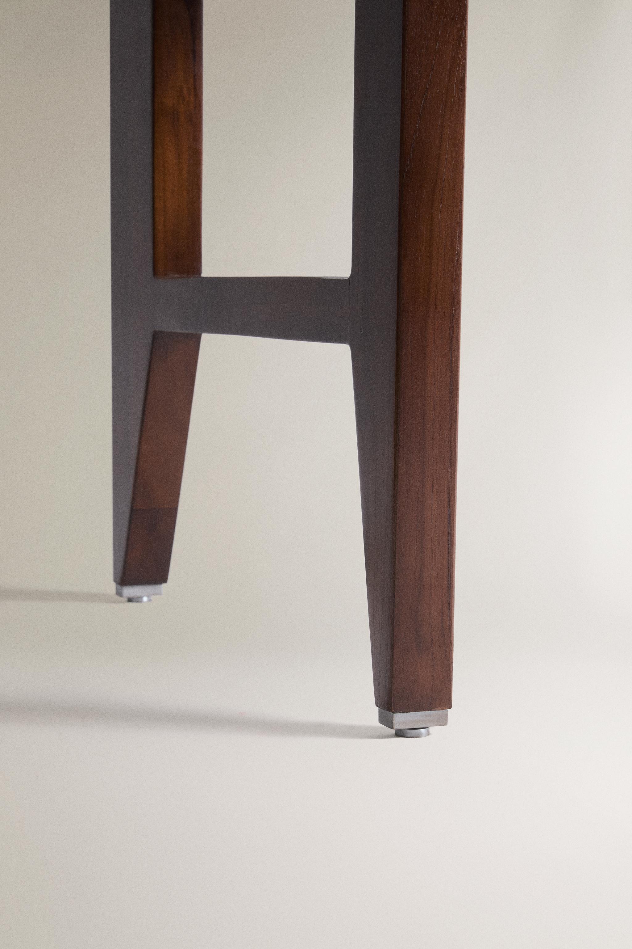 BUREAU EN BOIS DE TECK BRILLANT