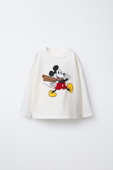 MICKEY MOUSE © DISNEY EMBROIDERED MEDIUM WEIGHT T-SHIRT - Ecru by Zara
