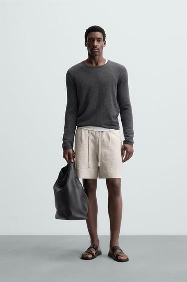 BERMUDA 100% LINO - Beige claro de Zara - Imagen 0