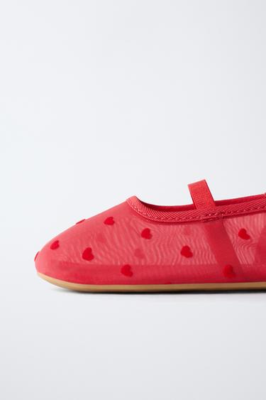 BALLERINES CŒURS - Rouge de Zara - Image 5