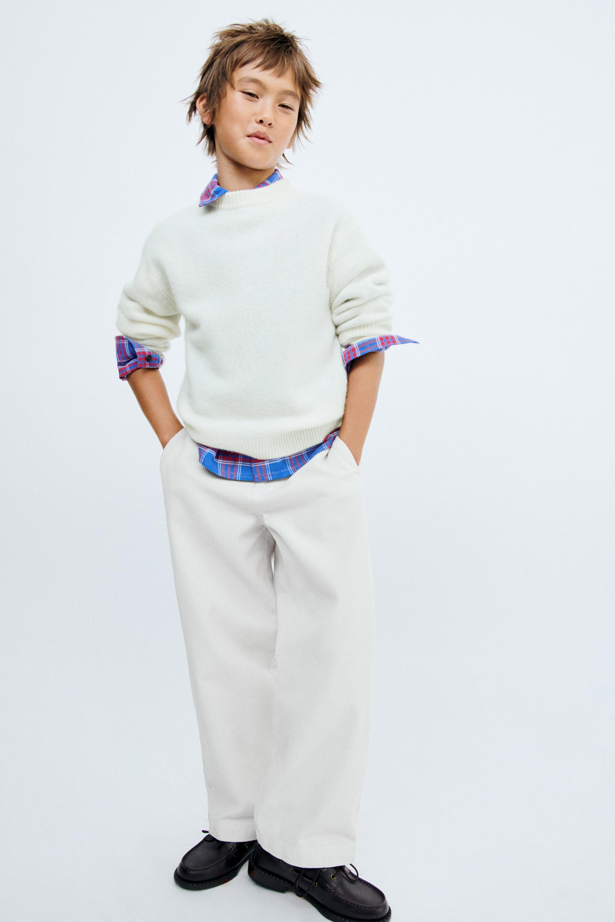 Детские брюки Zara STORIESZ - RELAXED-FIT CORDUROY PANTS WITH CUFFED HEM