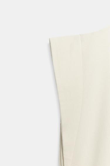 COTTON DROP SLEEVE T-SHIRT - Ecru by Zara - Image 6