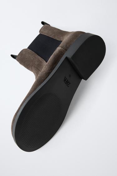 LEATHER CHELSEA ANKLE BOOTS - Brown by Zara - Image 6