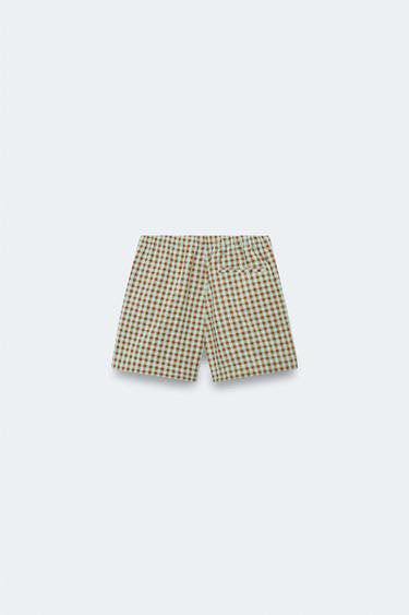 2-14 YEARS / GINGHAM CHECK BERMUDA SHORTS LIMITED EDITION - Turquoise by Zara - Image 1