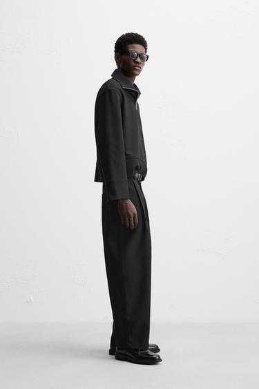 SWEAT COL ZIPPÉ TECHNIQUE - Noir de Zara - Image 3