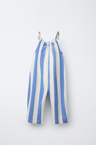 STRIPED HÔTEL MAGIQUE © X ZARA LONG JUMPSUIT - Mid-blue by Zara - Image 1