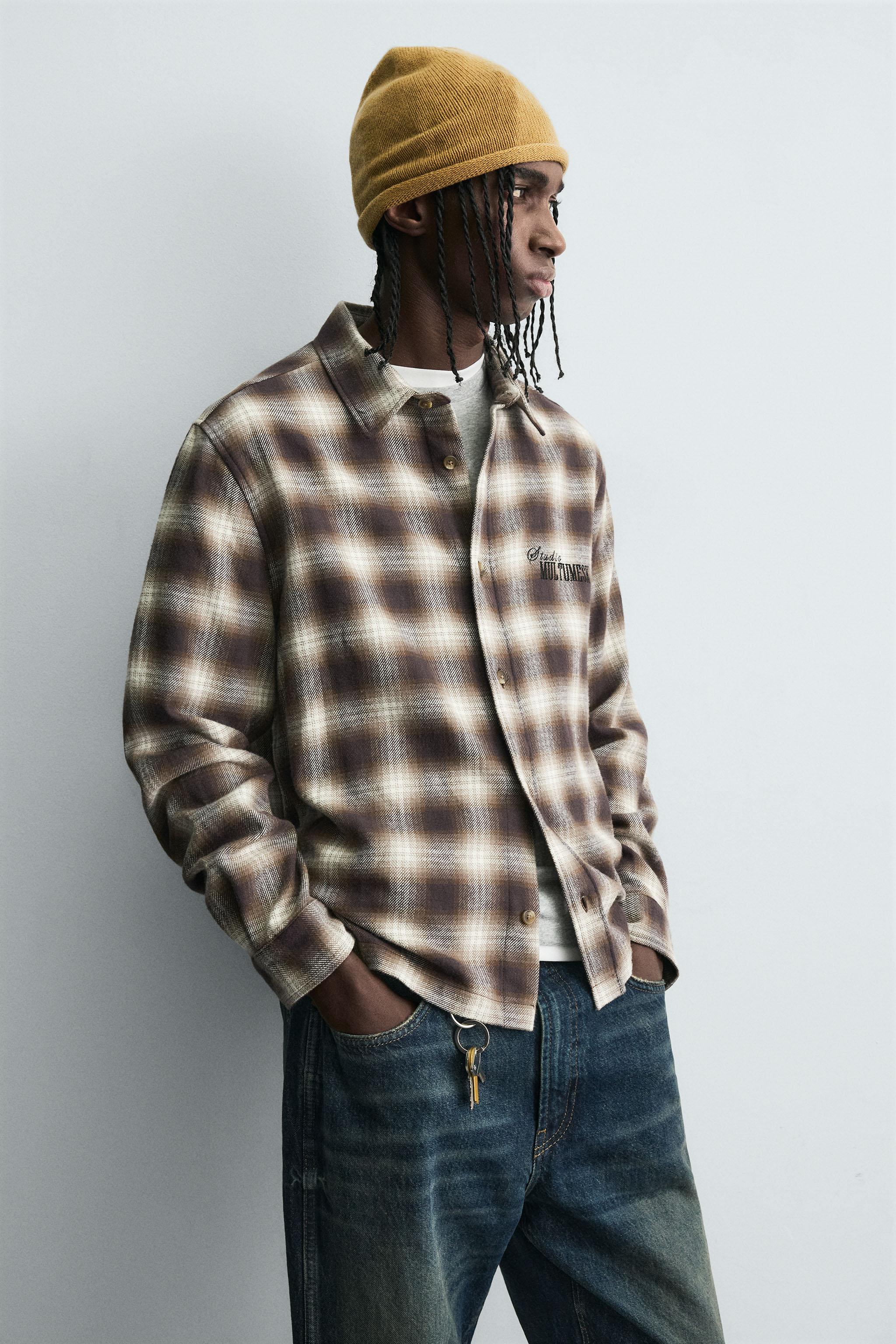 PLAID EMBROIDERED SHIRT