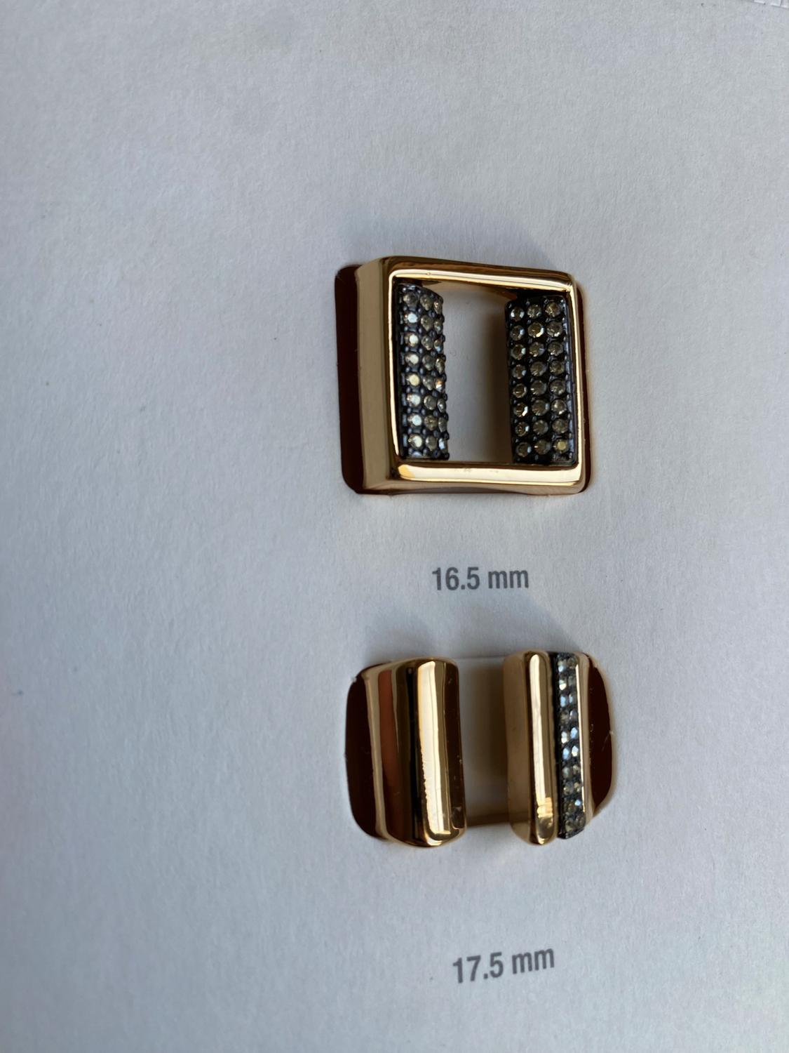 PACK OF 2 SQUARE SHINY METAL RINGS - Image 2