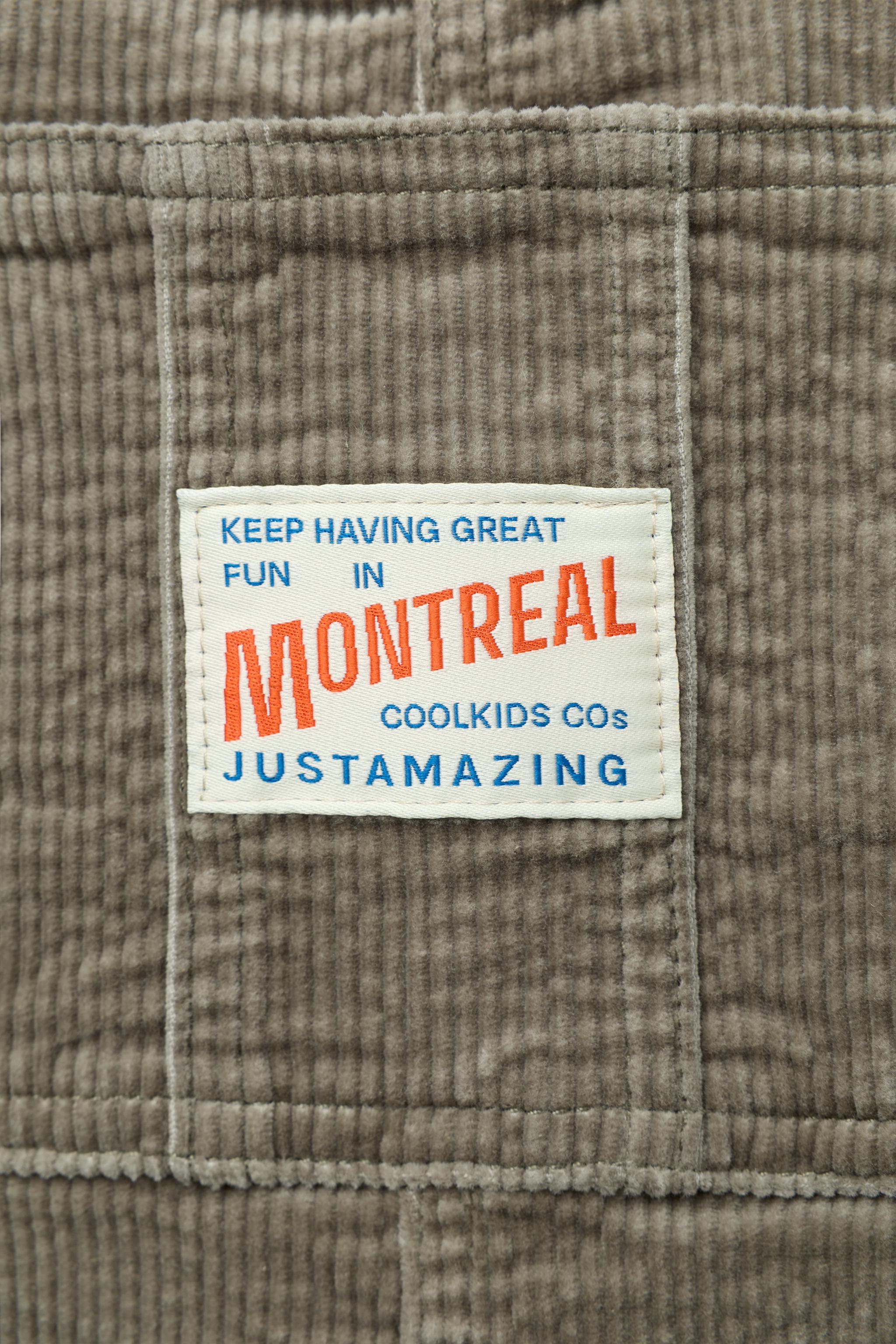 CORDUROY OVERALLS WITH LABEL