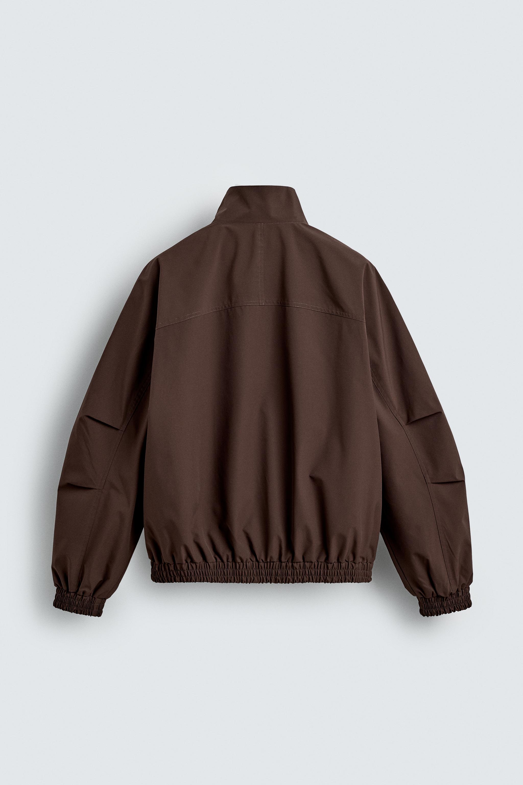 BOXY FIT WATER REPELLENT TECHNICAL JACKET - Brown | ZARA United States