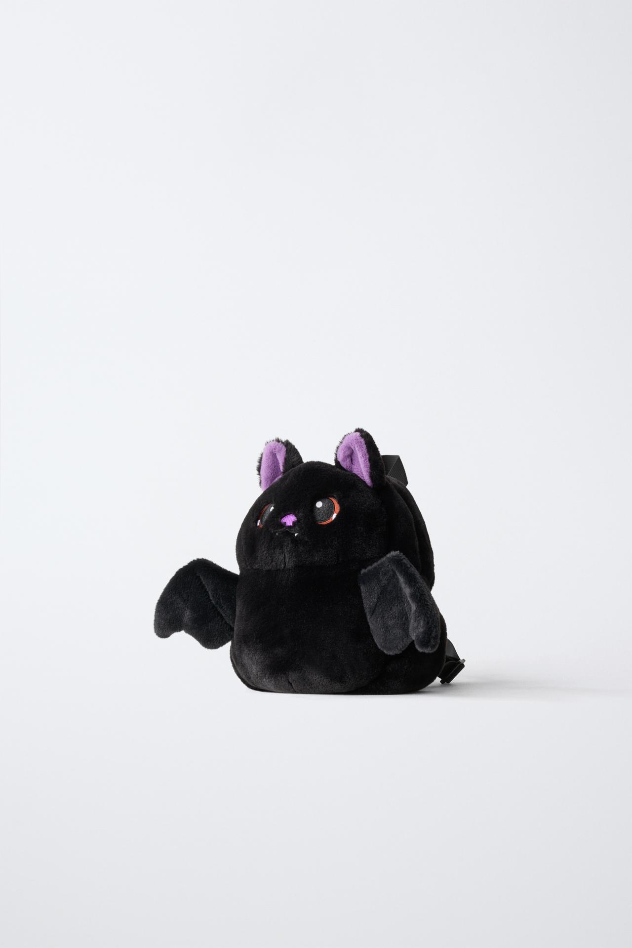 BAT FAUX-FUR BACKPACK — Blue