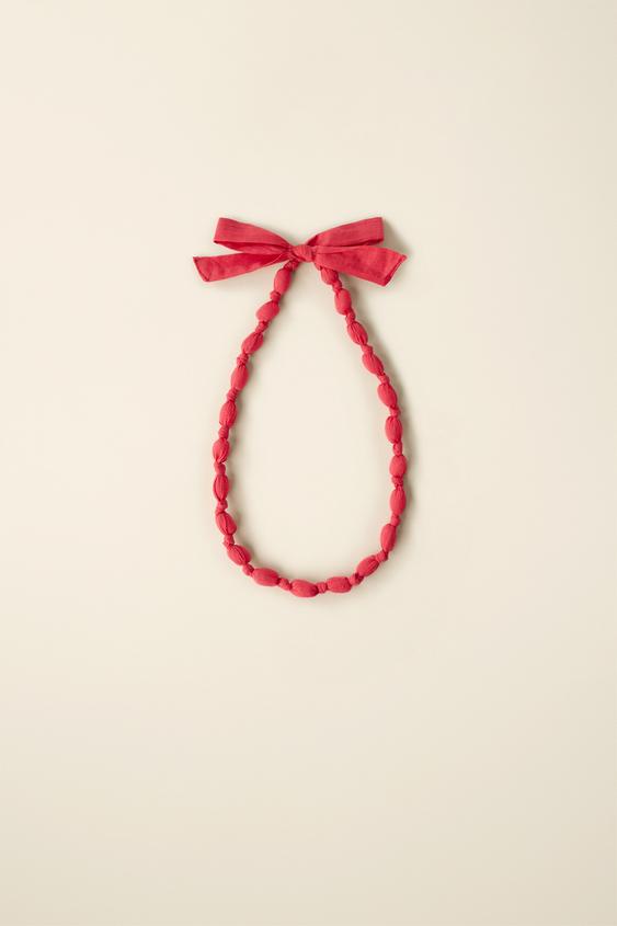 WOVEN NECKLACE CREATED BY CARAMEL LONDON X ZARA - Red by Zara - Image 0