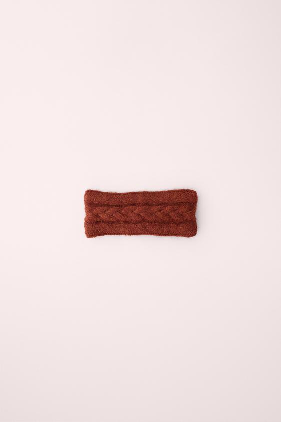 KNIT FLEECE HEADBAND CREATED BY CARAMEL LONDON X ZARA - Russet by Zara - Image 0