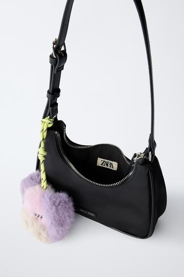 SAC PORTÉ ÉPAULE AVEC CHARM - Noir de Zara - Image 3