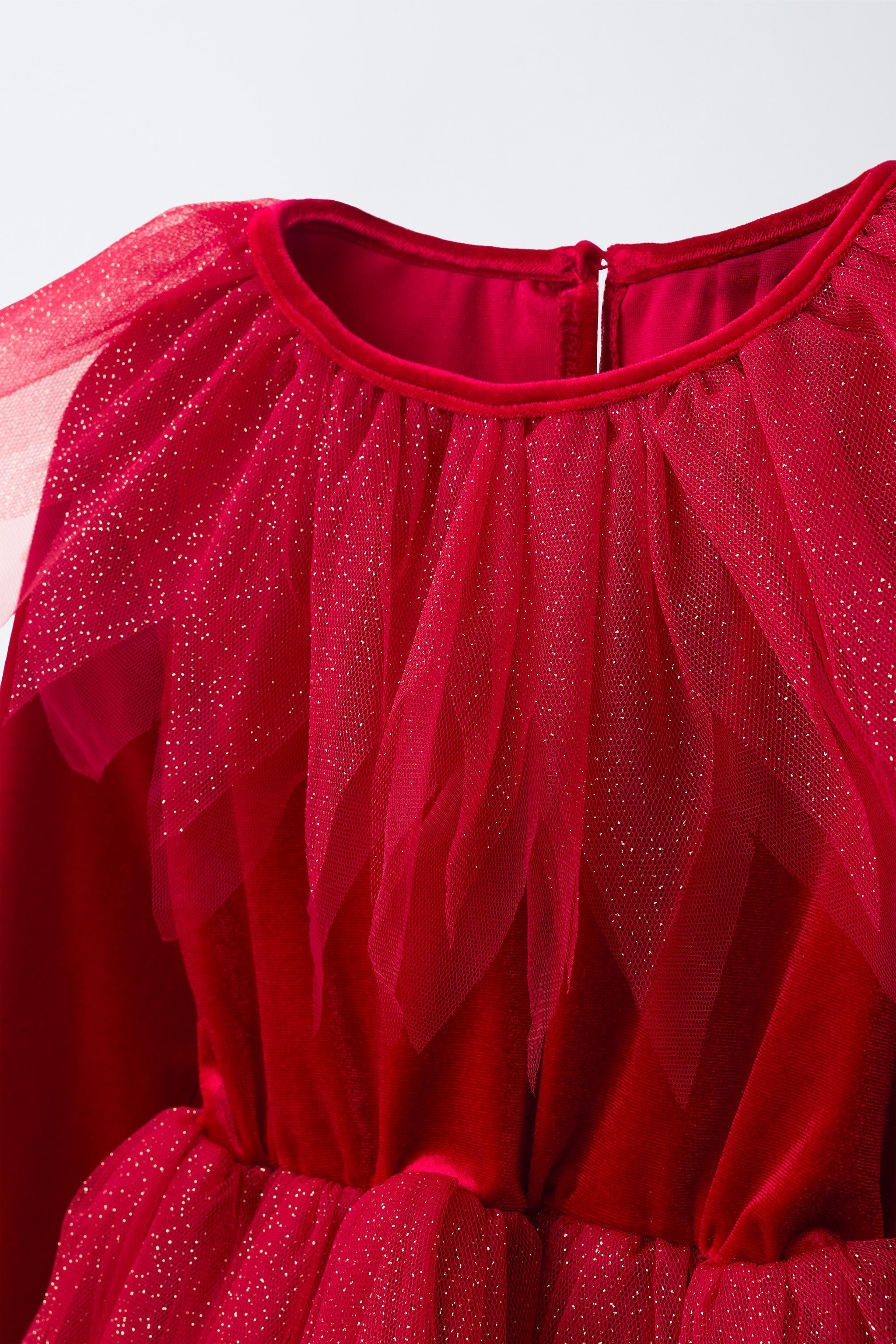 GLITTER TULLE DEVIL DRESS COSTUME