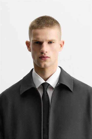 SLIM 100% SILK TIE - Black by Zara - Image 0