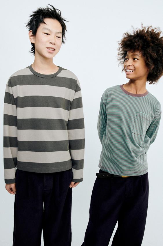 STORIESZ - PLAYERA LAVADA RAYAS - Turquesa de Zara - Imagen 0
