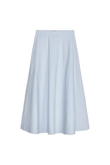 ZW COLLECTION FLARED BUTTON SKIRT