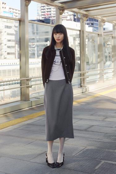 100% SUEDE LEATHER JACKET - Dark brown by Zara