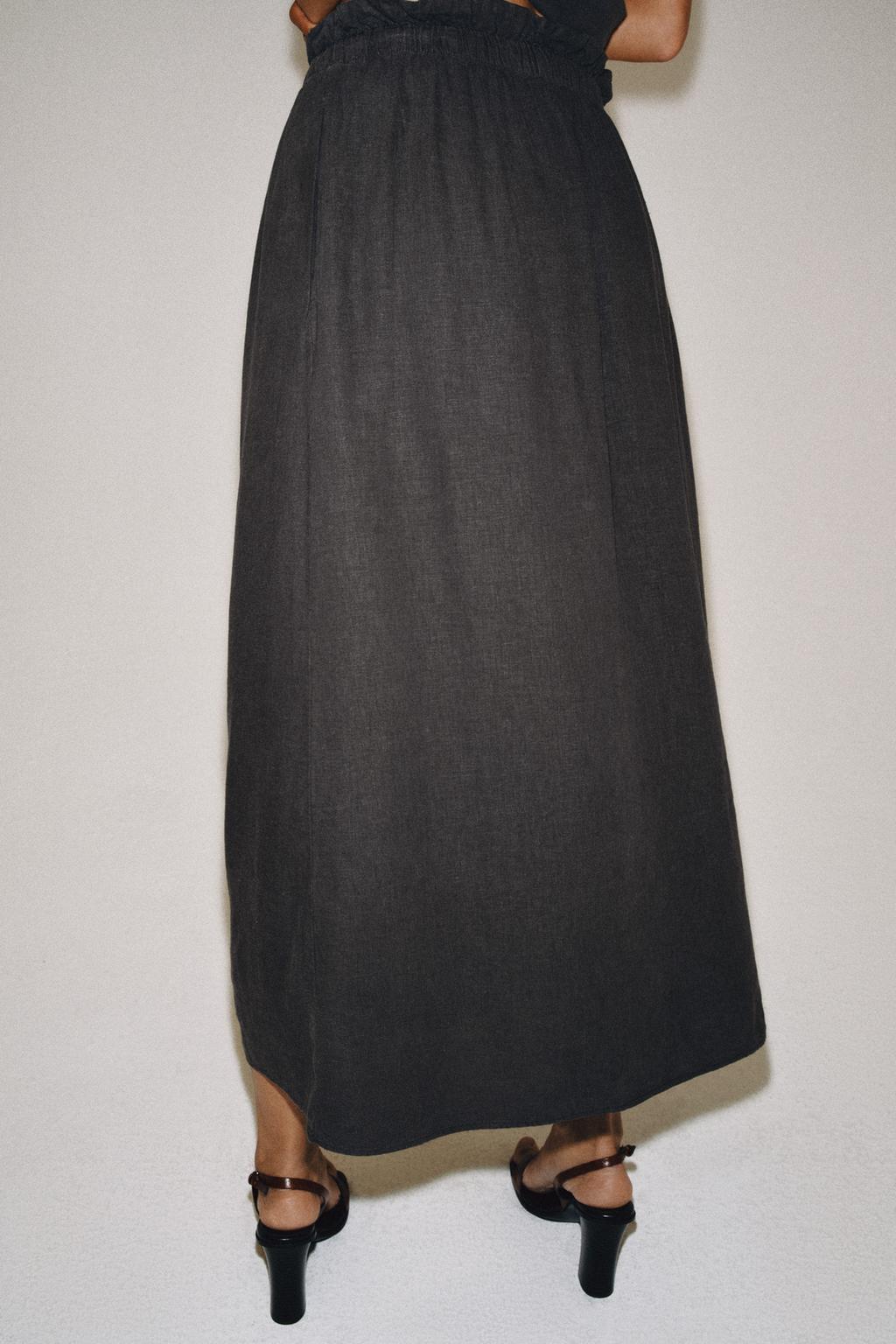 ZW COLLECTION LONG LINEN BLEND SKIRT