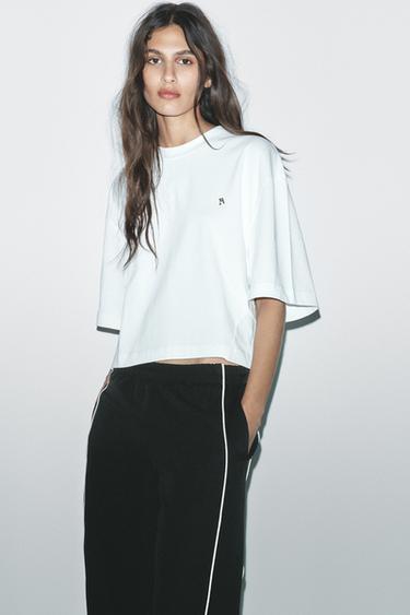 Zara OVERSIZED T-SHIRT - White