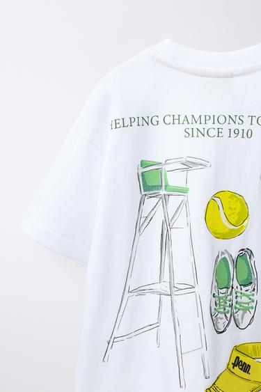 PENN RACKET PRINT T-SHIRT - White by Zara - Image 3