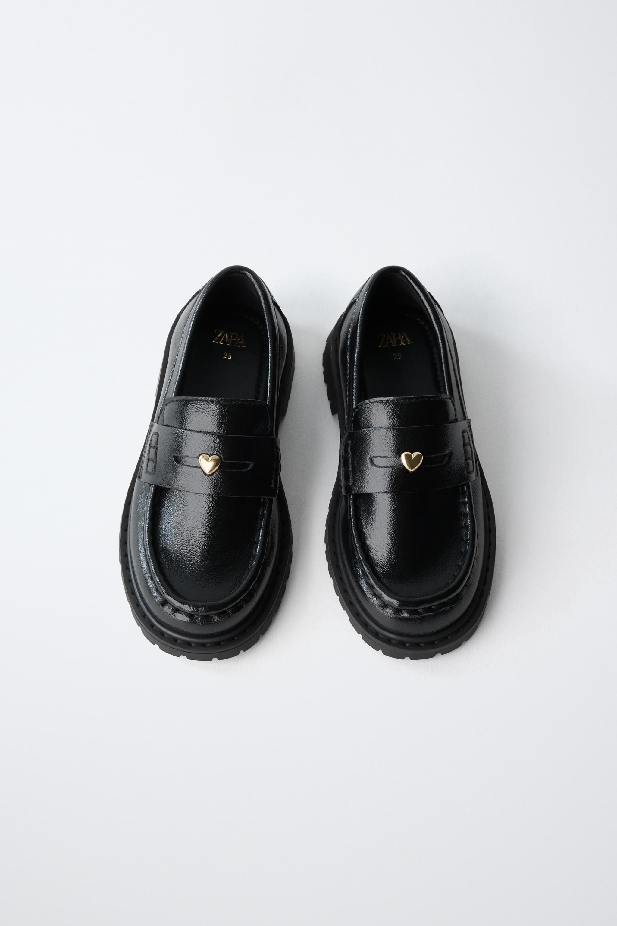 Детские туфли Zara HEART EMBELLISHED LOAFERS — фото 4