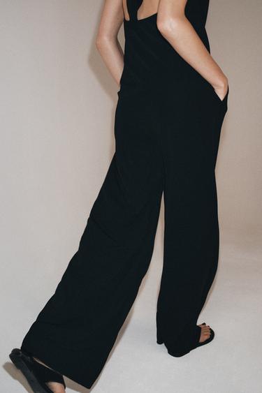 WIDE-LEG LONG TROUSERS - Black by Zara