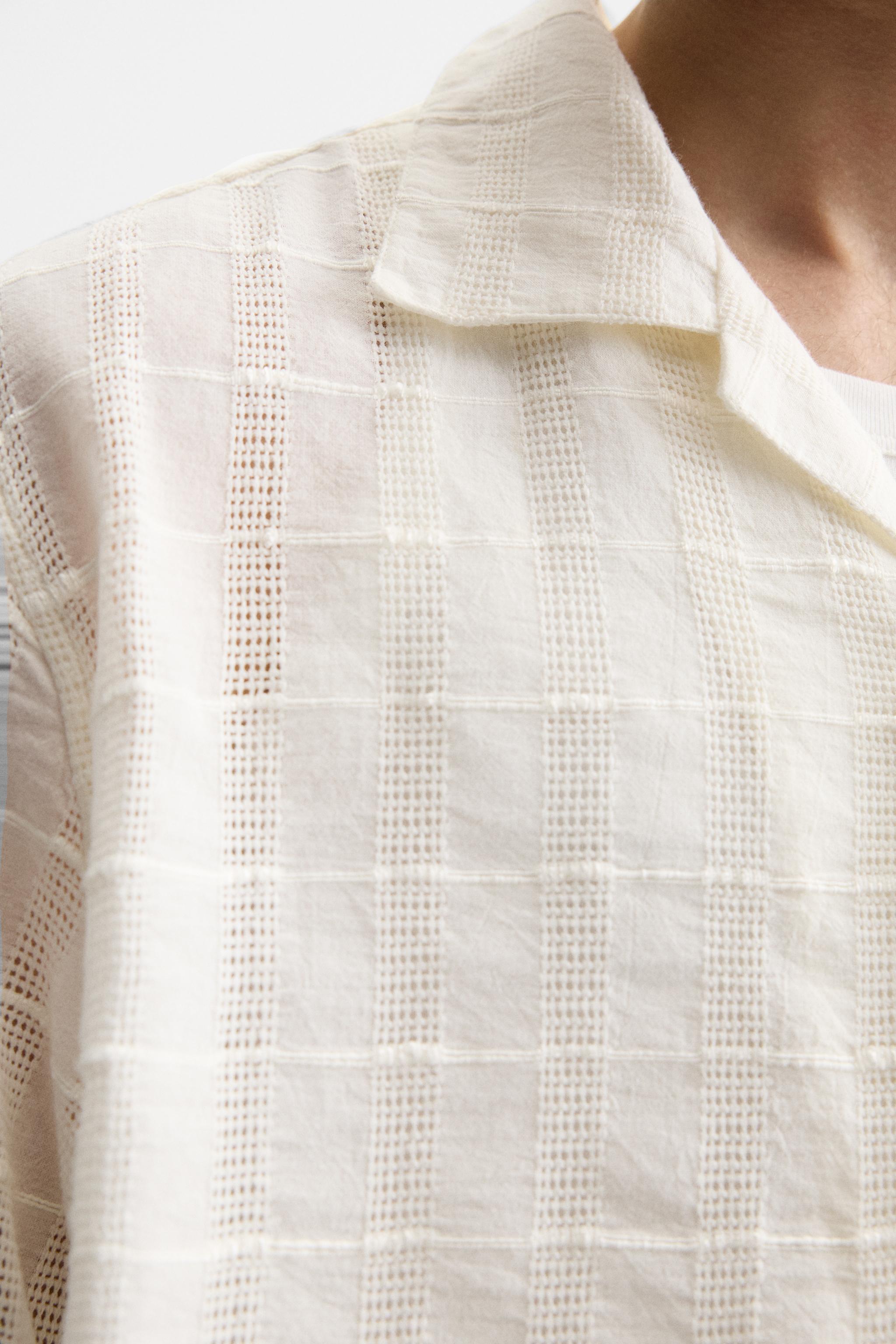 OPENWORK TEXTURED SHIRT - Oyster-white | ZARA United States