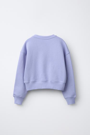 SLOGAN PRINT SWEATSHIRT - Blue by Zara - Image 1