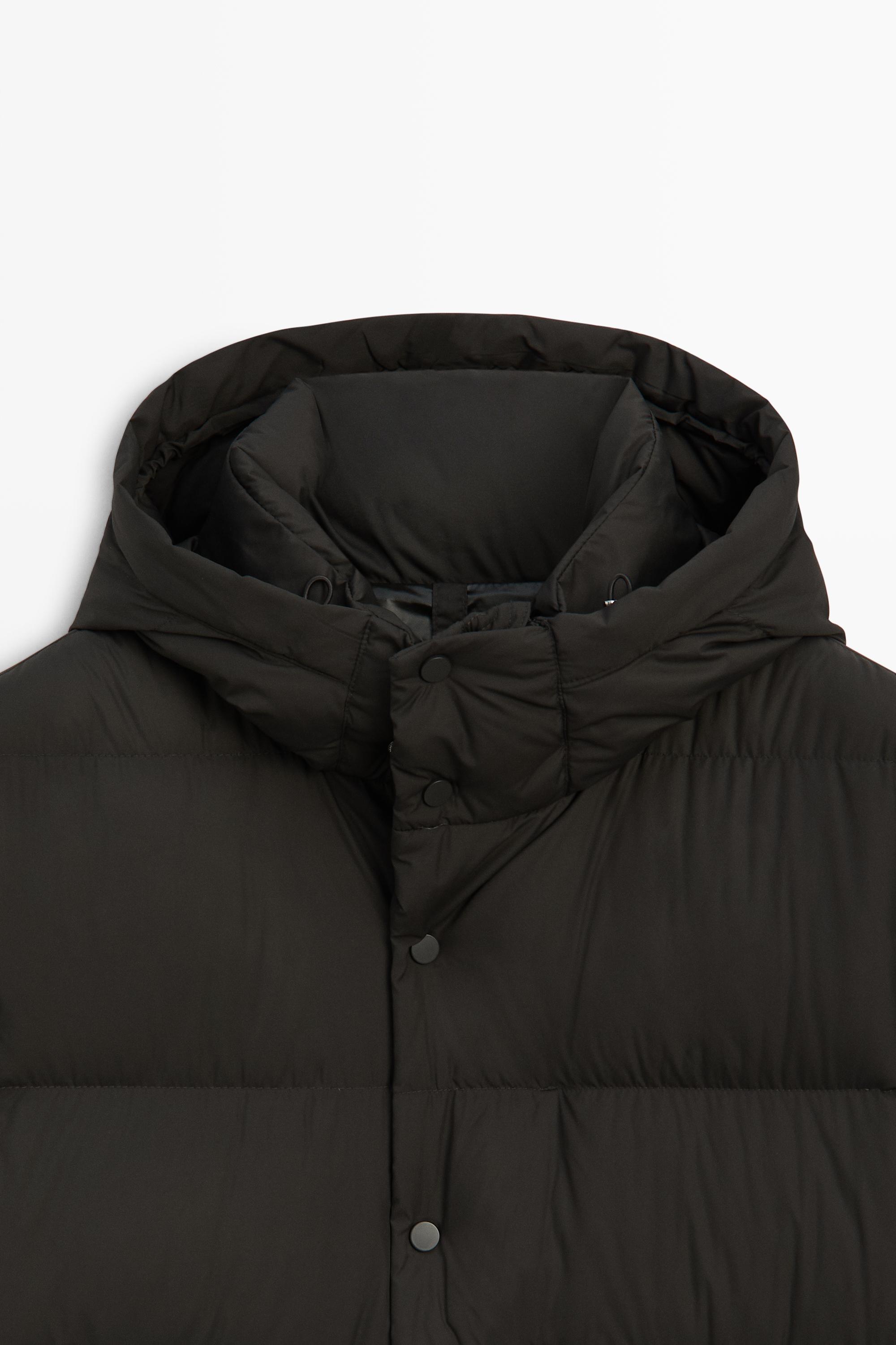 Down jacket with hood