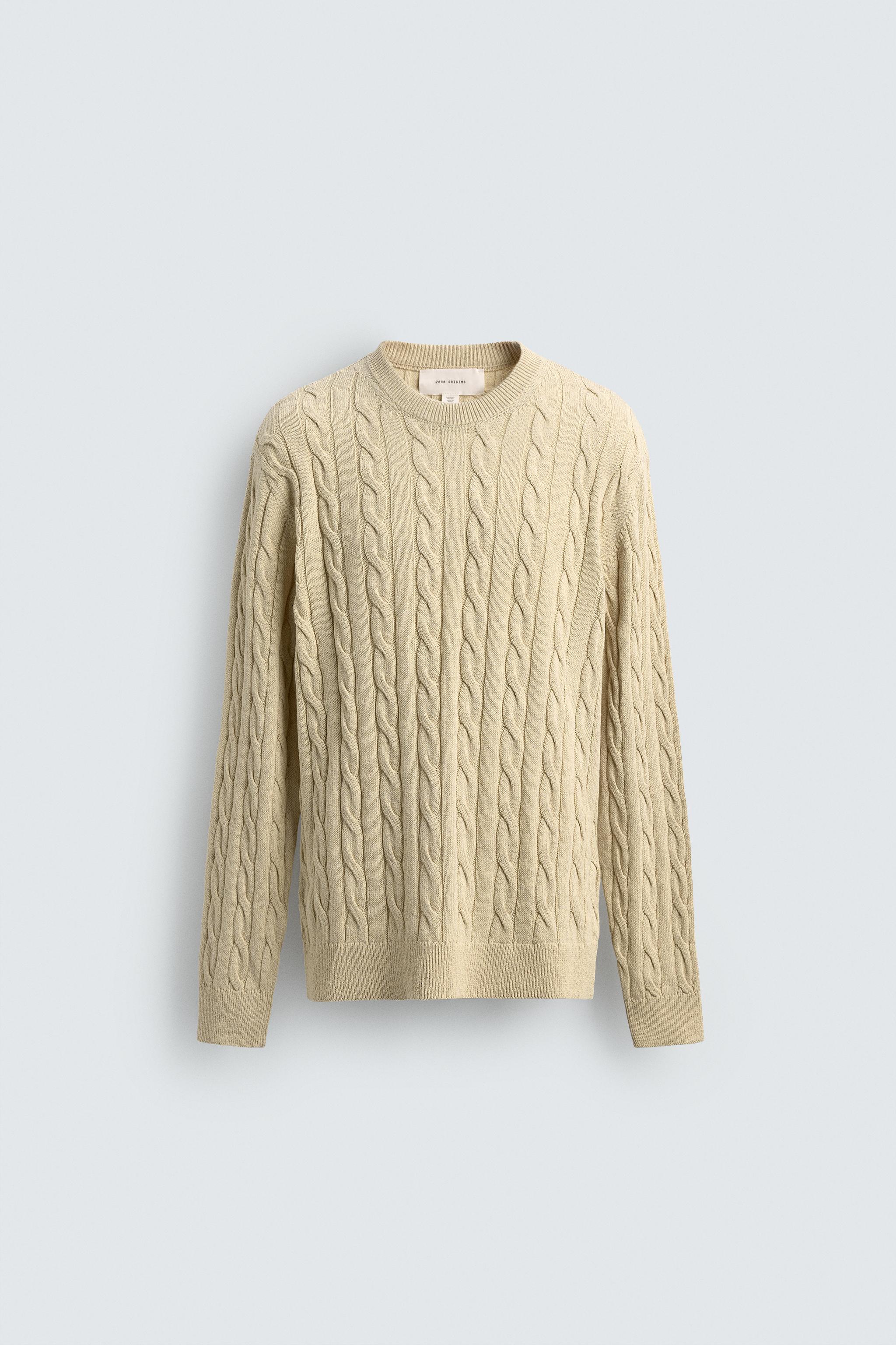 CABLE KNIT COTTON BLEND JUMPER