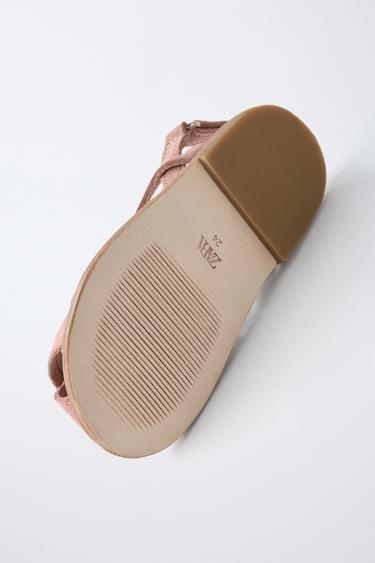 LEATHER CAGE SANDALS - Pink by Zara - Image 5