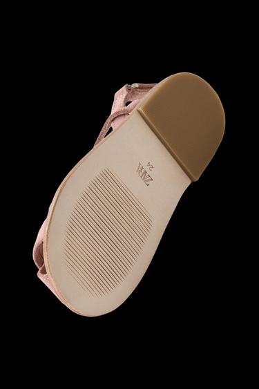 LEATHER CAGE SANDALS - Pink by Zara