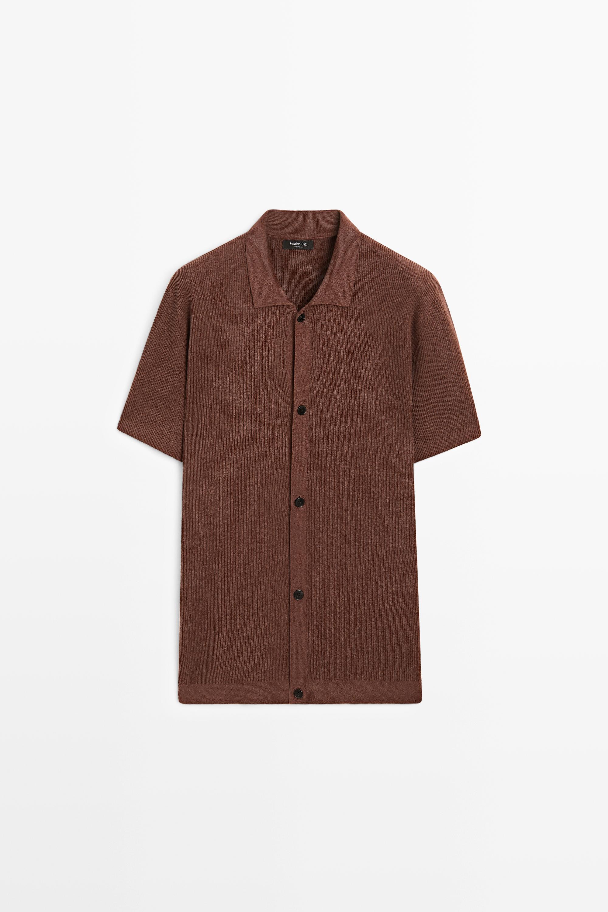 Linen blend knit shirt-collar polo | ZARA United States