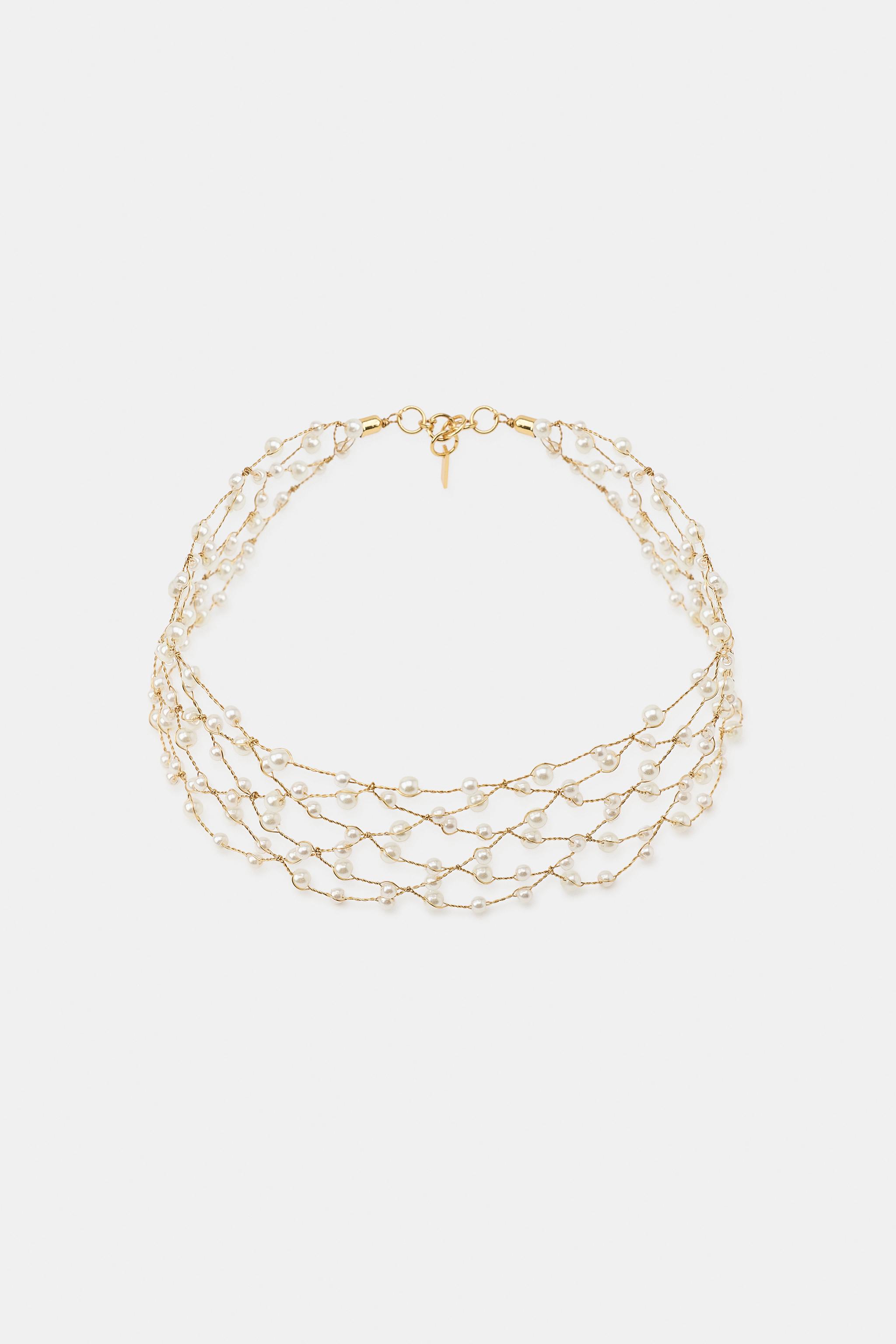 METALLIC BEAD CHOKER