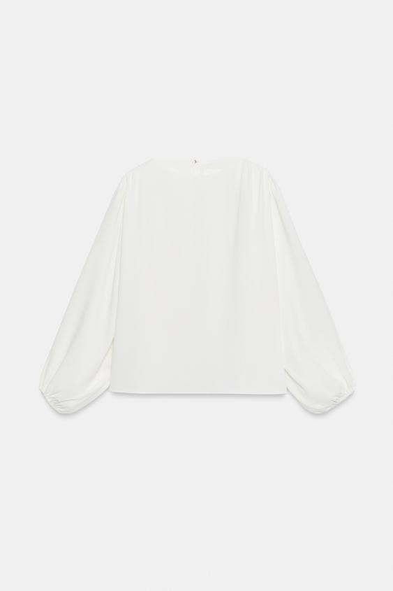 FLOWING SHIRT WITH VENTS - Oyster-white by Zara - Image 0
