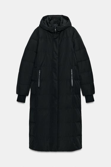 LANGER WASSERABWEISENDER UND WINDDICHTER DAUNENPARKA MIT KAPUZE - Schwarz von Zara - Bild 0