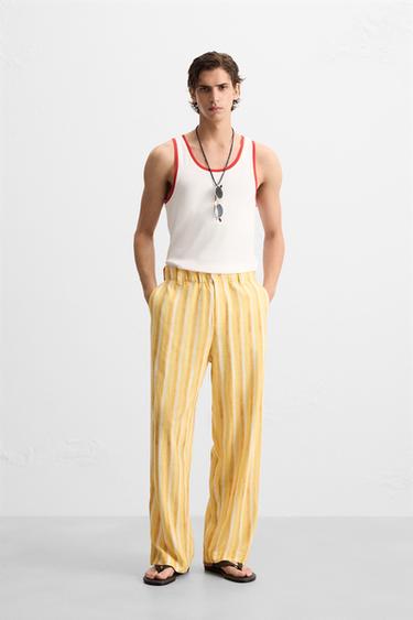 CONTRAST RIB TANK TOP - Oyster-white by Zara