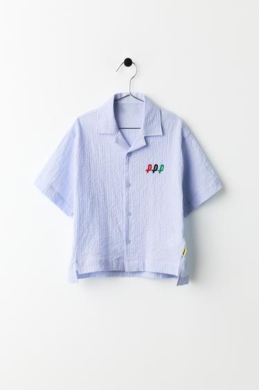 CAMISA TEXTURA RAYAS PENN © - Azul claro de Zara