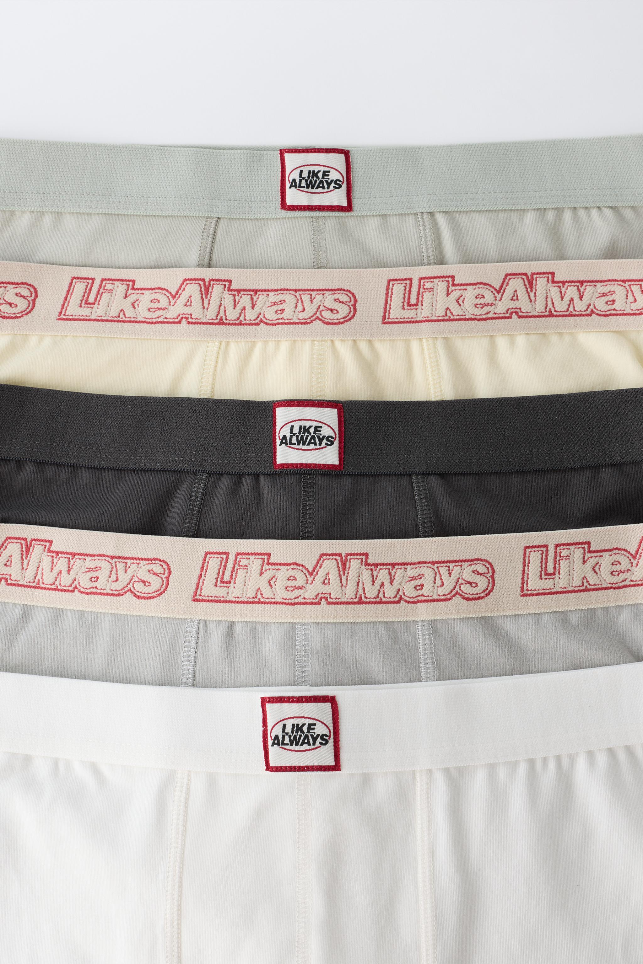 AGES 6-14 / FIVE-PACK OF LABELED BOXERS - Multicolored | ZARA