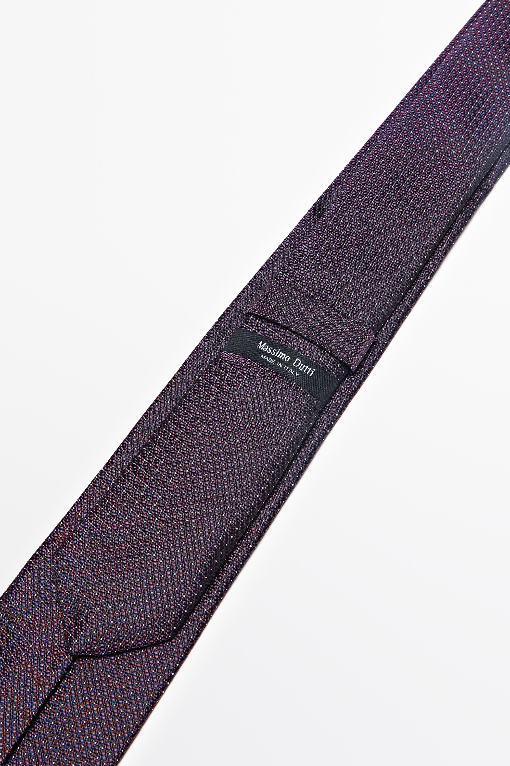 Cravate micro-pois 100 % soie