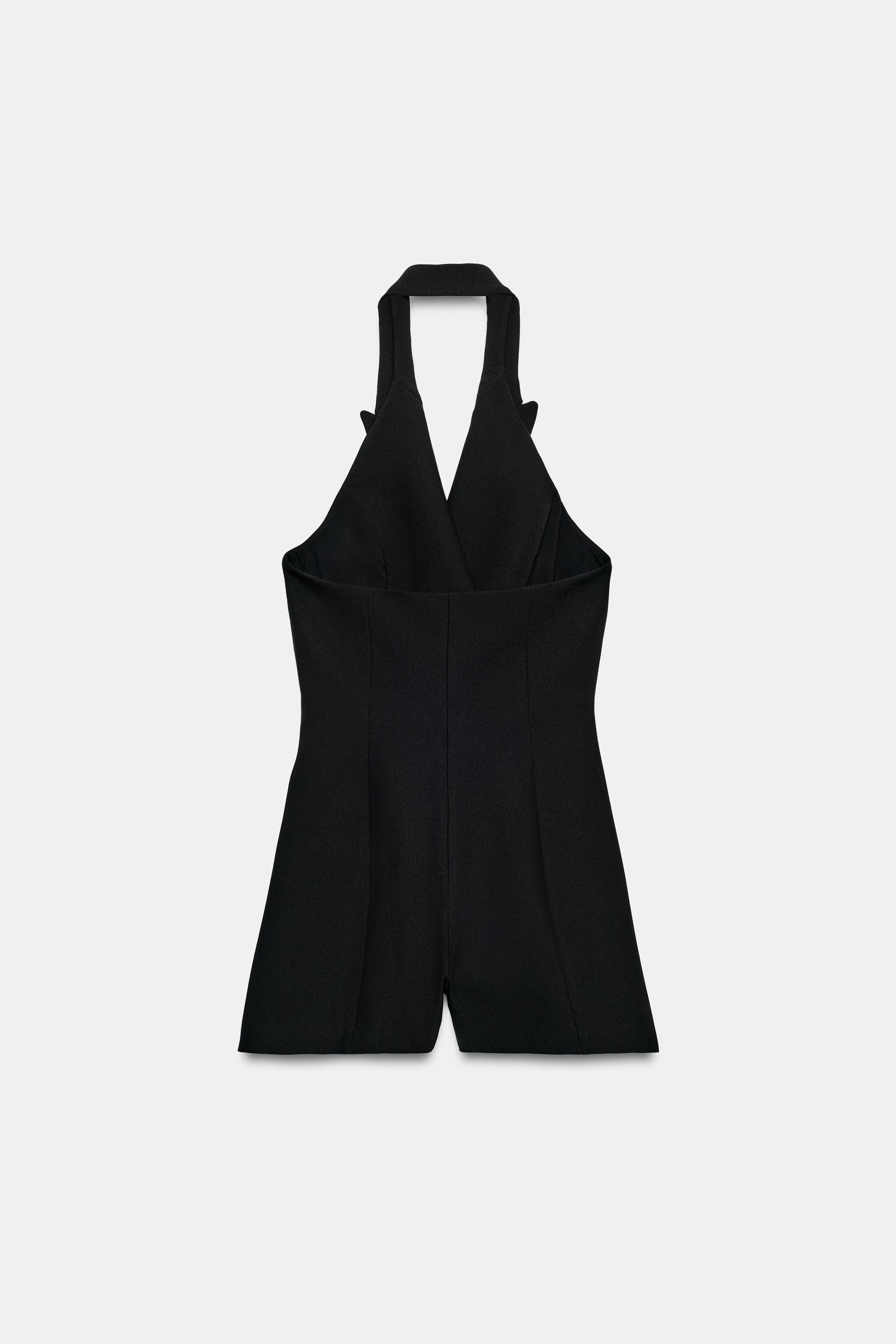 Zara FROG FASTENING HALTER JUMPSUIT — фото 7