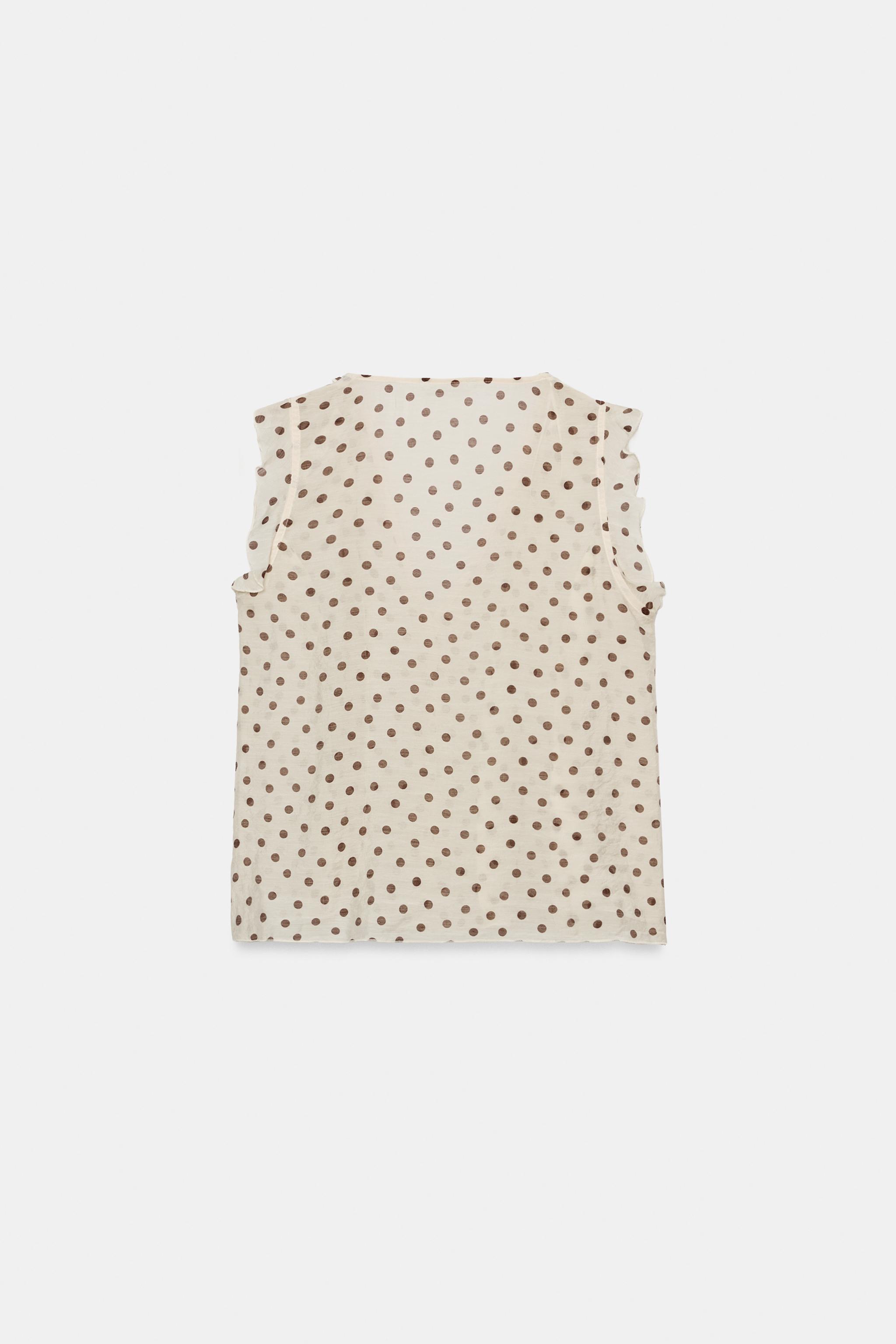 POLKA DOT PRINT BLOUSE