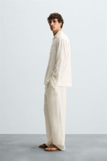 CHEMISE FLUIDE REGULAR FIT - Blanc cassé de Zara - Image 3