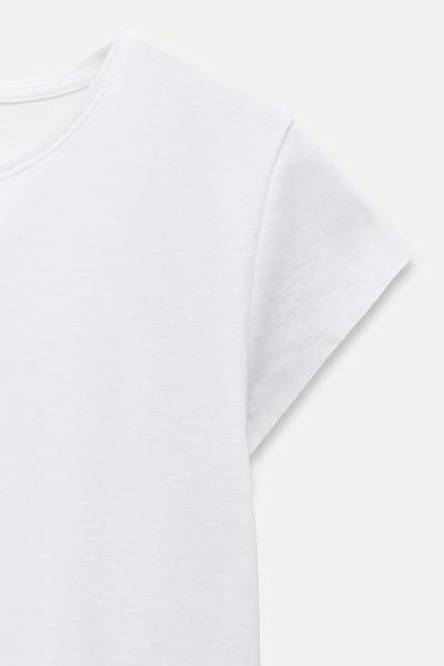 KISA KOLLU PAMUKLU T-SHIRT_6